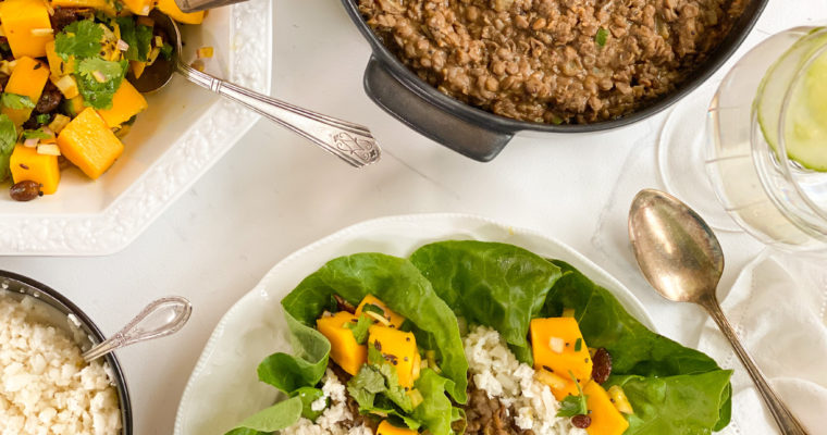 Warming Lentil Lettuce Wraps