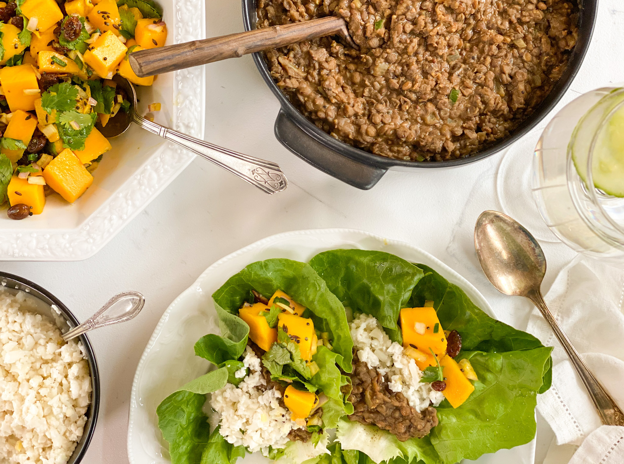 Warming Lentil Lettuce Wraps